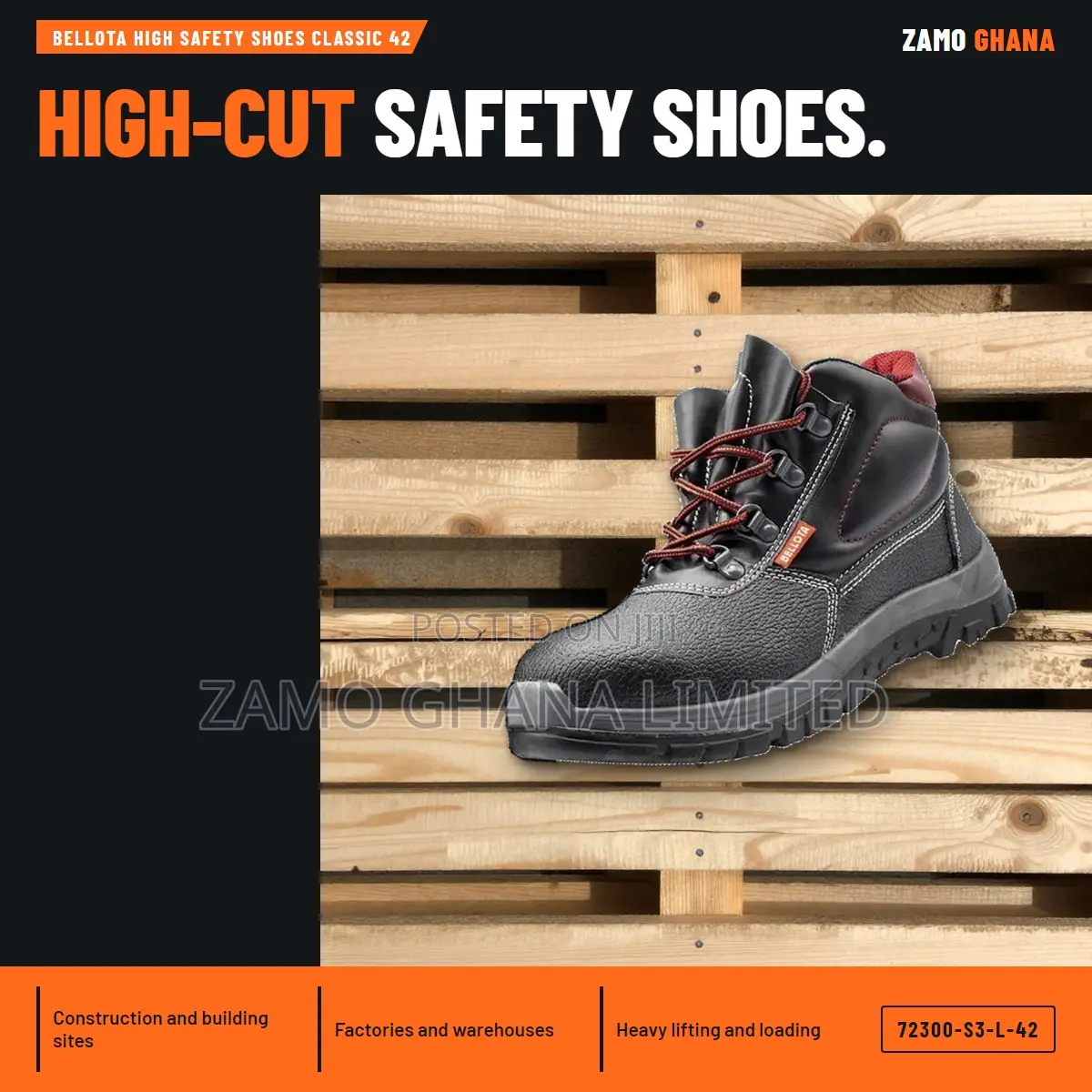 Bellota High Safety Shoes Classic 42 - 72300-S3-L-42