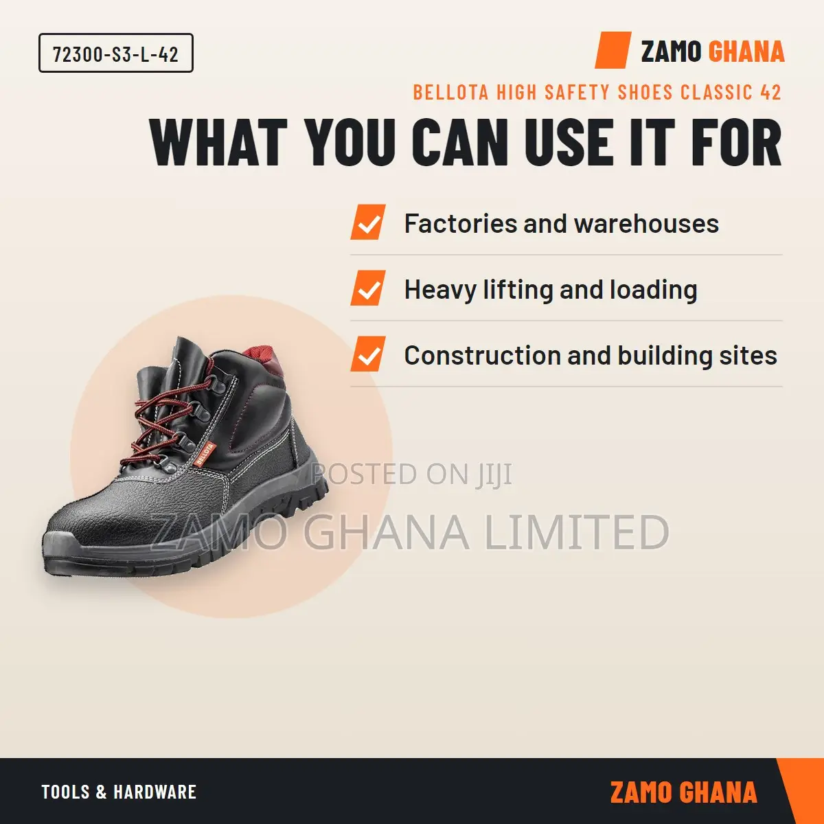 Bellota High Safety Shoes Classic 42 - 72300-S3-L-42