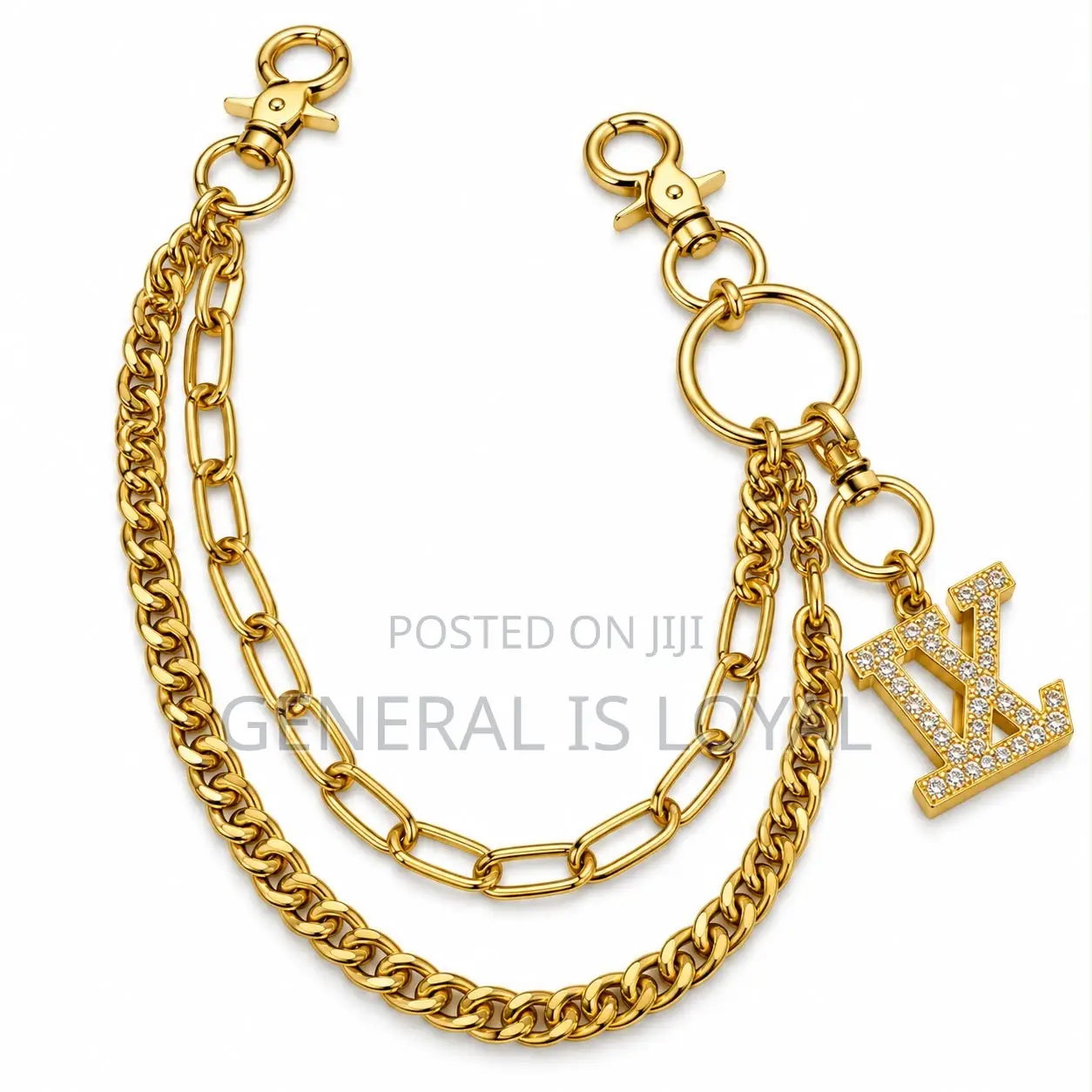 Gold Stainless Steel Jeans Side Chain