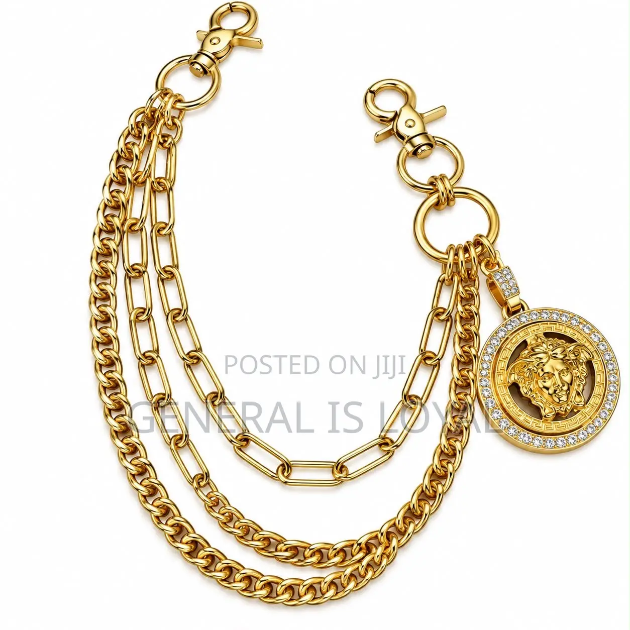 Gold Stainless Steel Jeans Side Chain