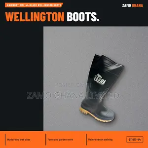 Rainboot Size 44 Black Wellington Boots - 211011-44