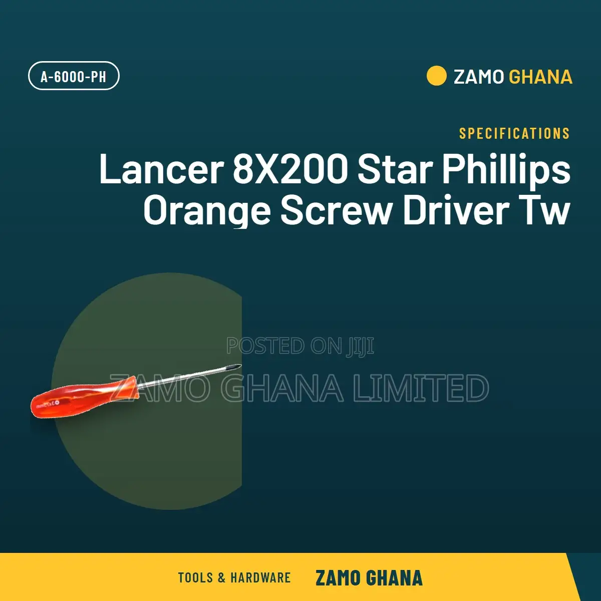 Lancer 8X200 Star Phillips Orange Screw Driver Tw - A-6000-Ph