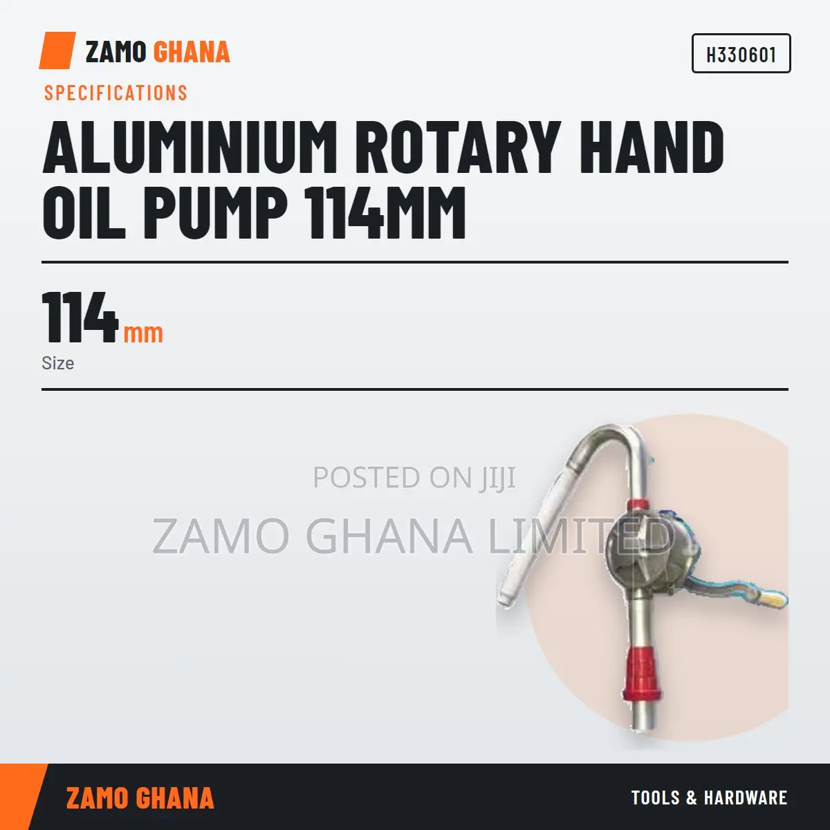 Aluminium Rotary Hand Oil Pump 114Mm - H330601