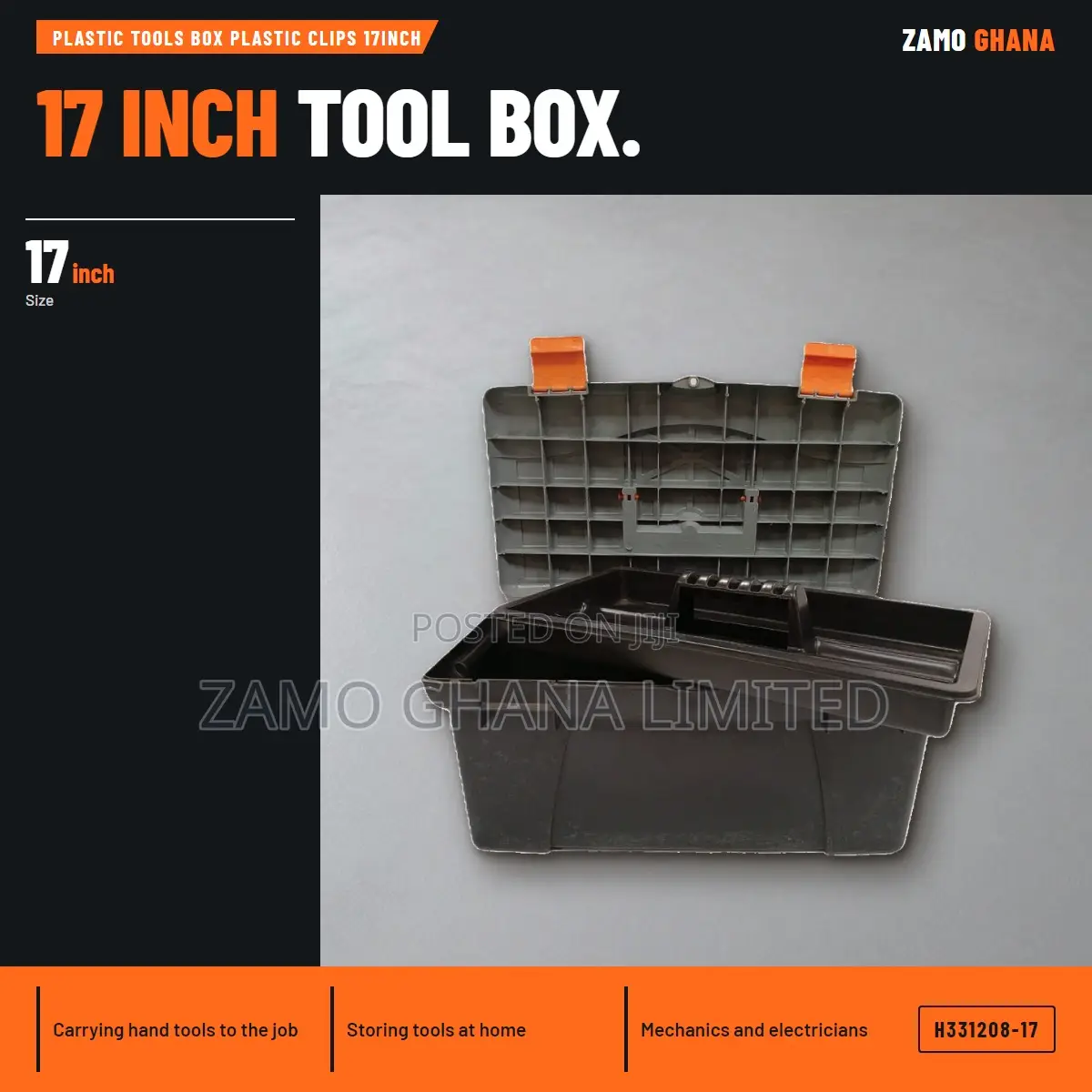 Plastic Tools Box Plastic Clips 17Inch - H331208-17
