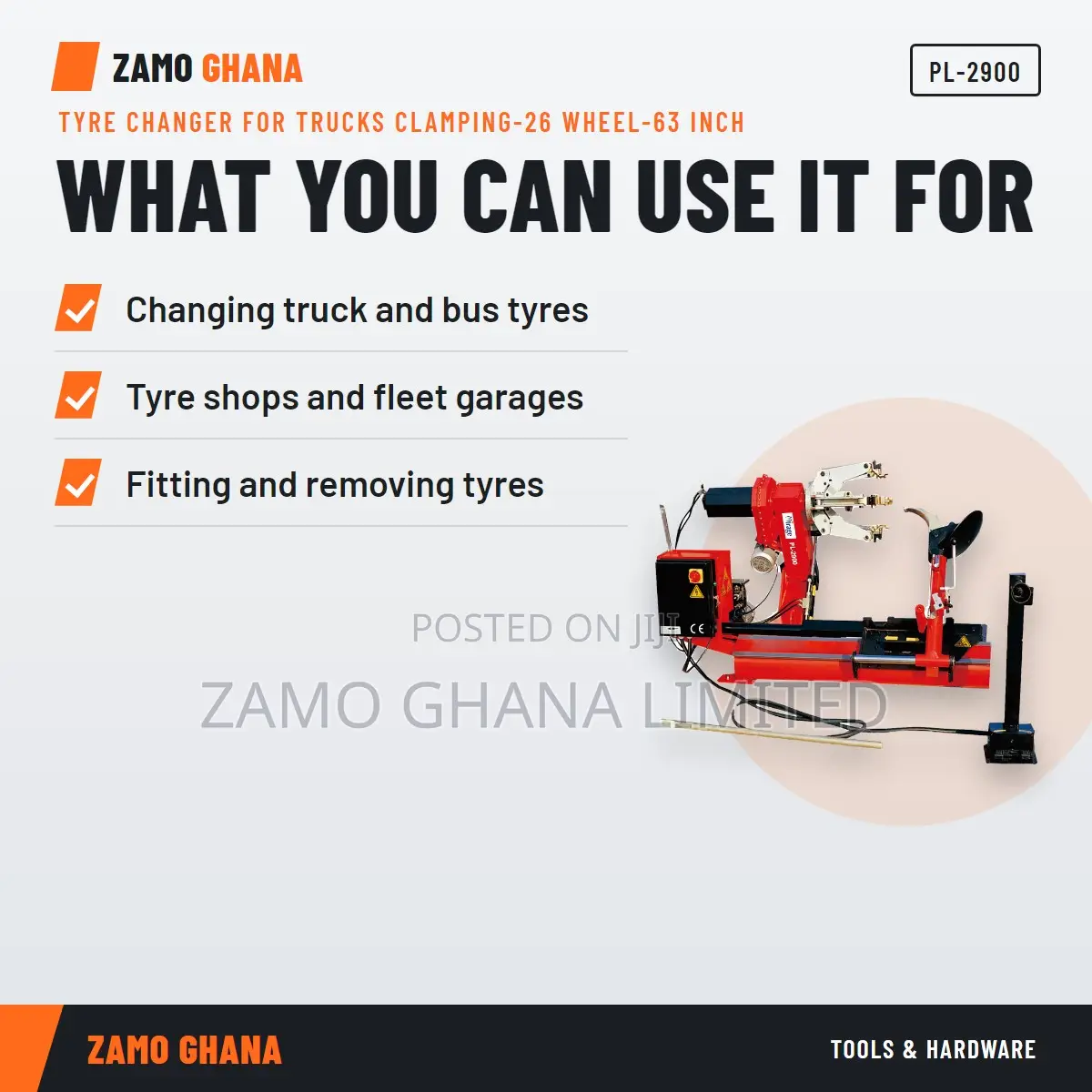 Tyre Changer for Trucks Clamping-26 Wheel-63 Inch - PL-2900