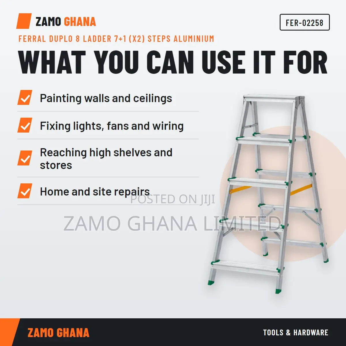 Ferral Duplo 8 Ladder 7+1 (X2) Steps Aluminium - FER-02258