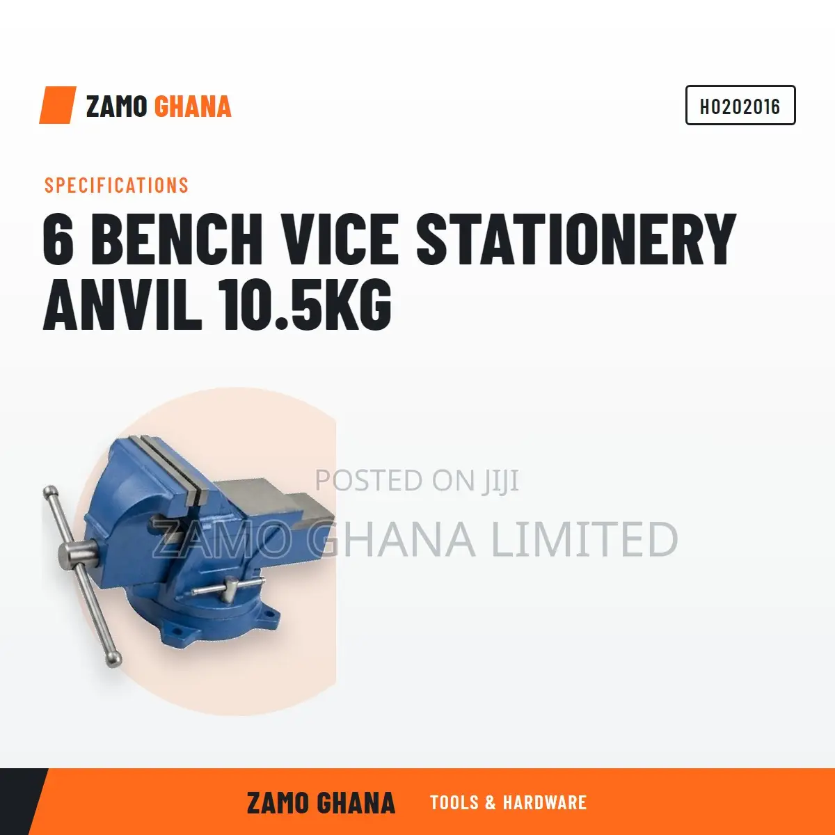 6 Bench Vice Stationery Anvil 10.5Kg - H
