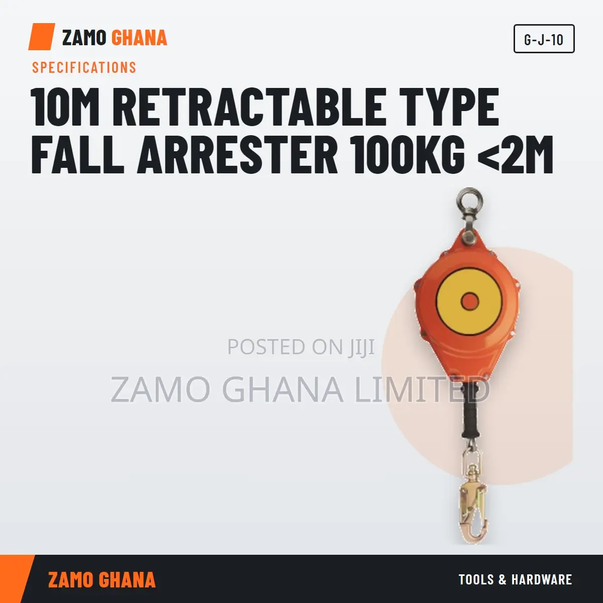 10M Retractable Type Fall Arrester 100Kg <2M - G-J-10