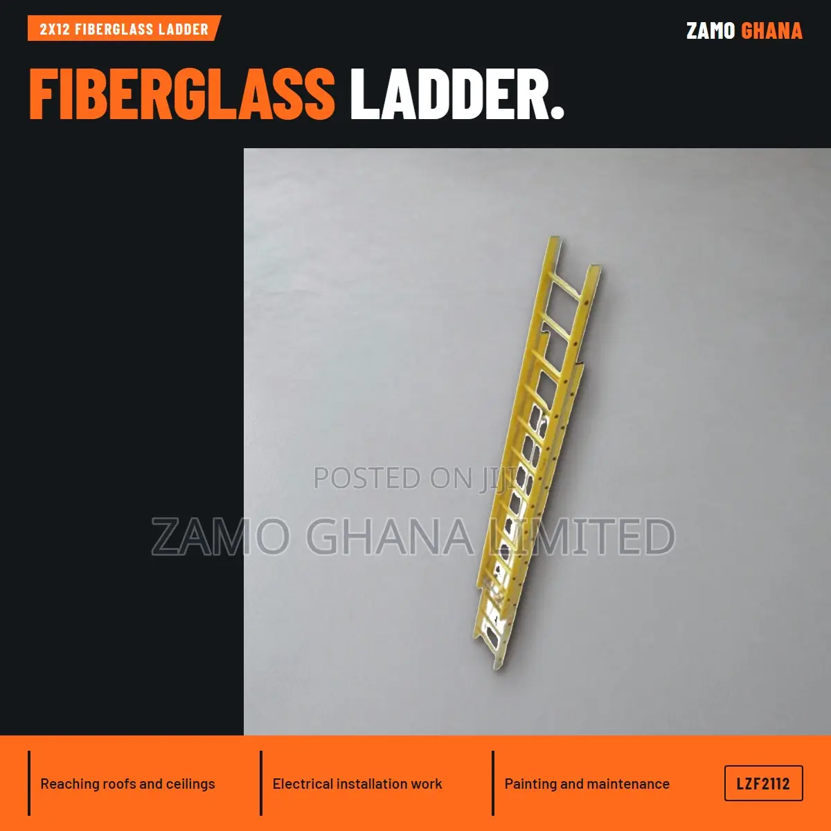 2X12 Fiberglass Ladder - LZF2112