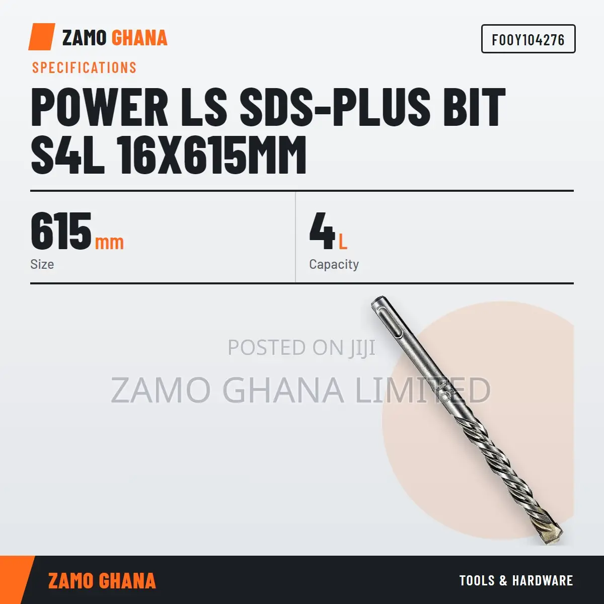 Power Ls SDS-Plus Bit S4L 16X615Mm - F00Y104276