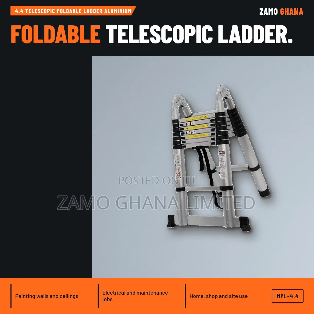 4.4 Telescopic Foldable Ladder Aluminium - MPL-4.4