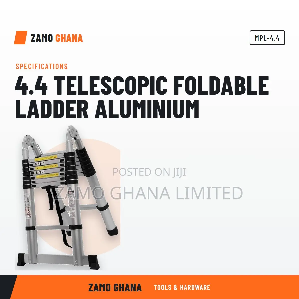4.4 Telescopic Foldable Ladder Aluminium - MPL-4.4