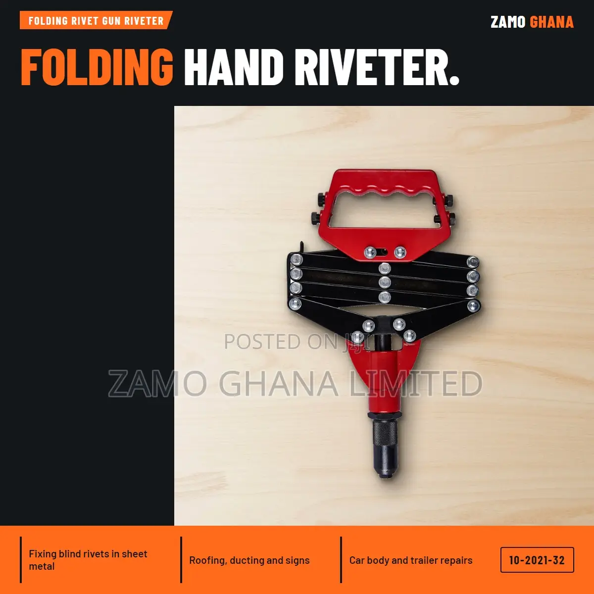 Folding Rivet Gun Riveter - 10-2021-32