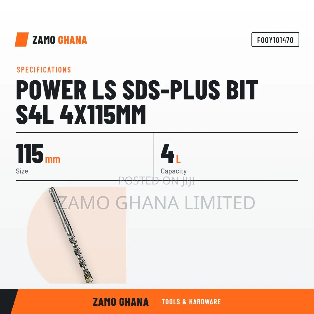 Power Ls SDS-Plus Bit S4L 4X115Mm - F00Y101470