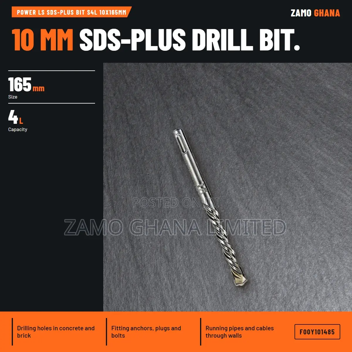 Power Ls SDS-Plus Bit S4L 10X165Mm - F00Y101485