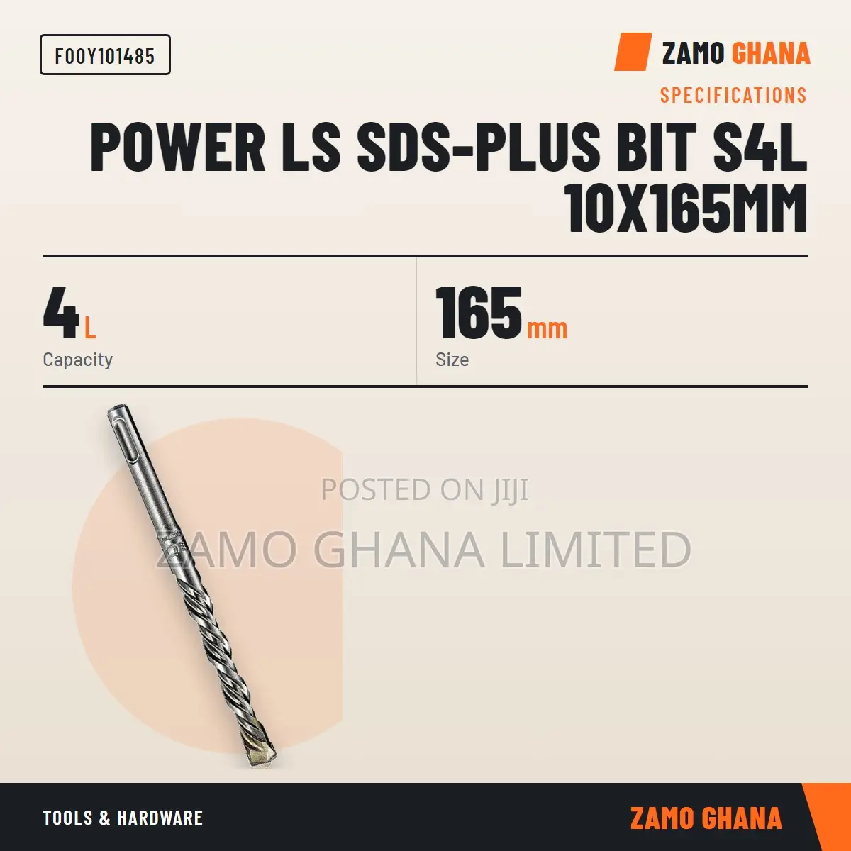 Power Ls SDS-Plus Bit S4L 10X165Mm - F00Y101485