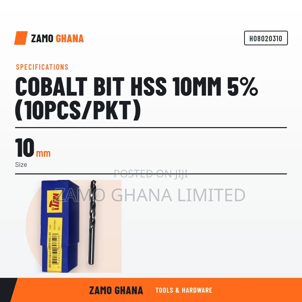 Cobalt Bit HSS 10Mm 5% (10Pcs/Pkt) - H