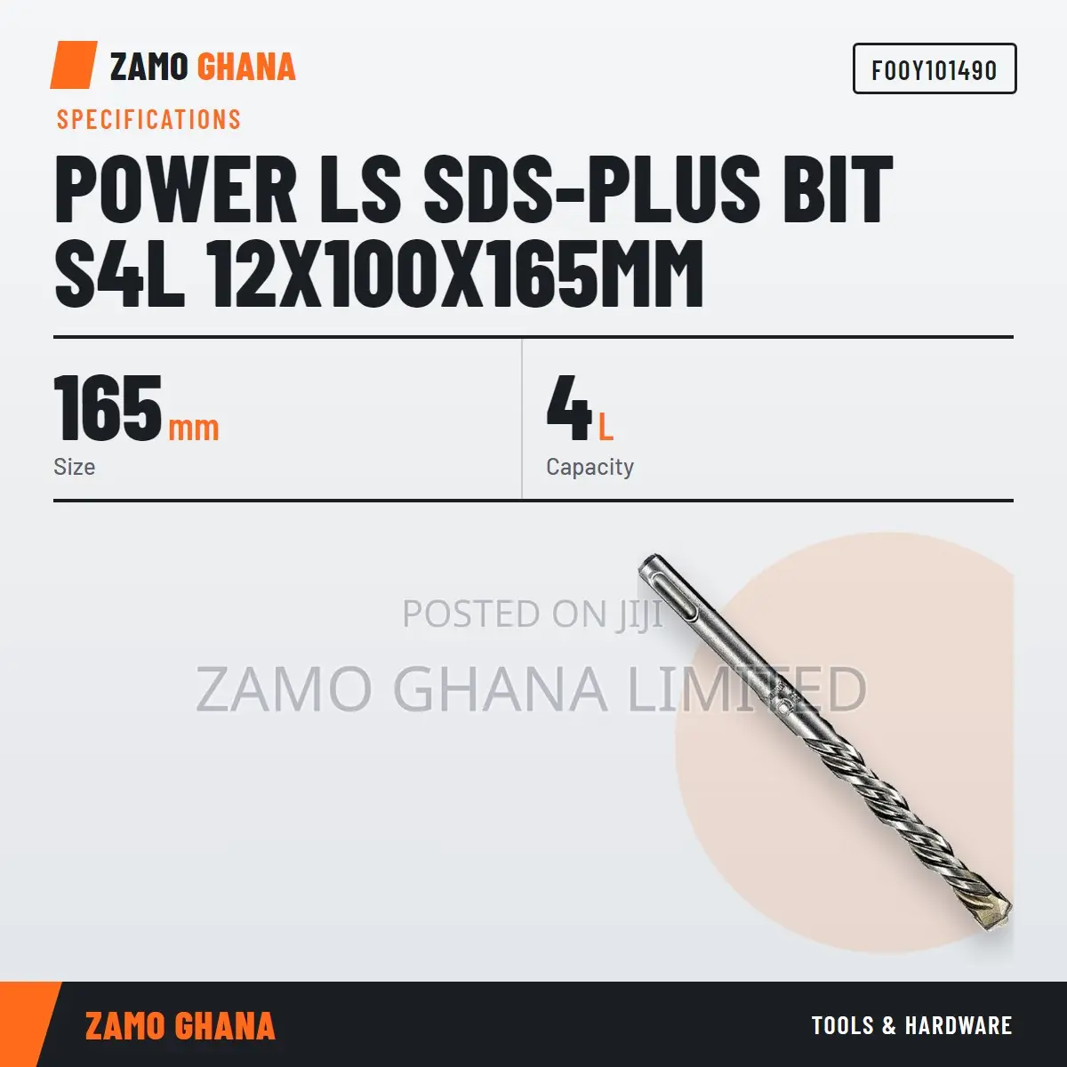 Power Ls SDS-Plus Bit S4L 12X100X165Mm - F00Y101490