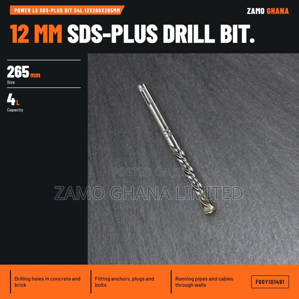Power Ls SDS-Plus Bit S4L 12X200X265Mm - F00Y101491