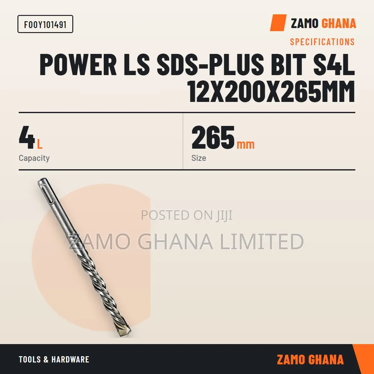 Power Ls SDS-Plus Bit S4L 12X200X265Mm - F00Y101491
