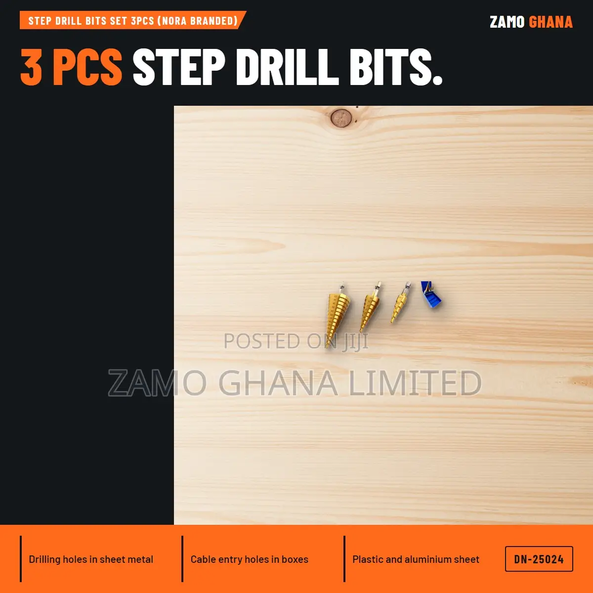 Step Drill Bits Set 3Pcs (Nora Branded) - DN-25024