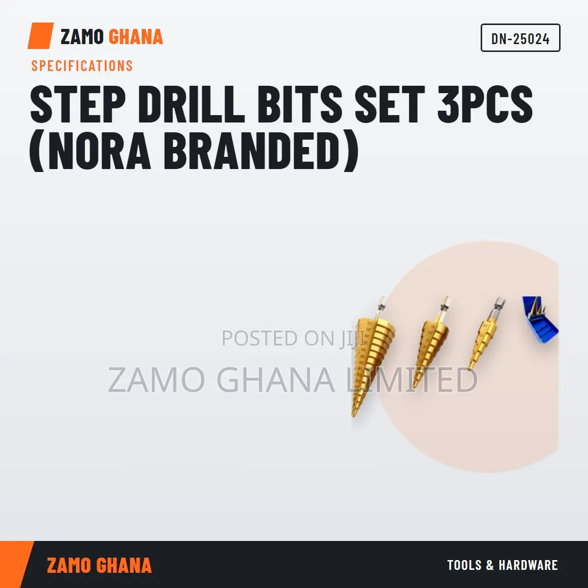 Step Drill Bits Set 3Pcs (Nora Branded) - DN-25024