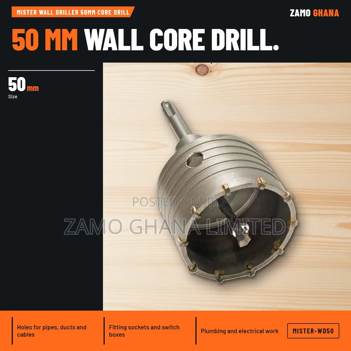 Mister Wall Driller 50Mm Core Drill - MISTER-WD50
