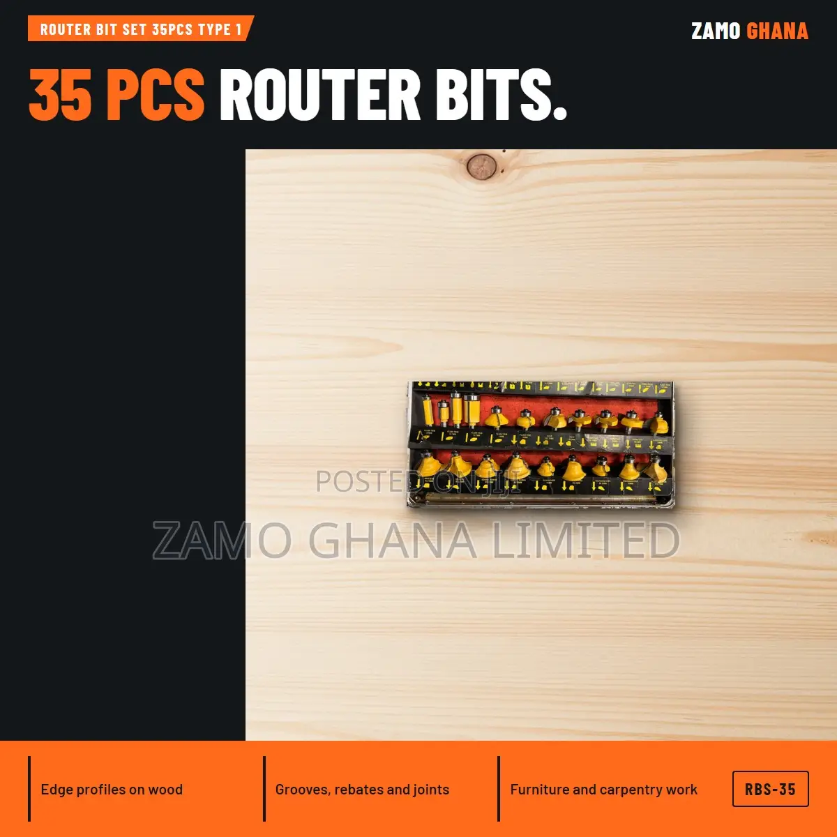 Router Bit Set 35Pcs Type 1 - RBS-35