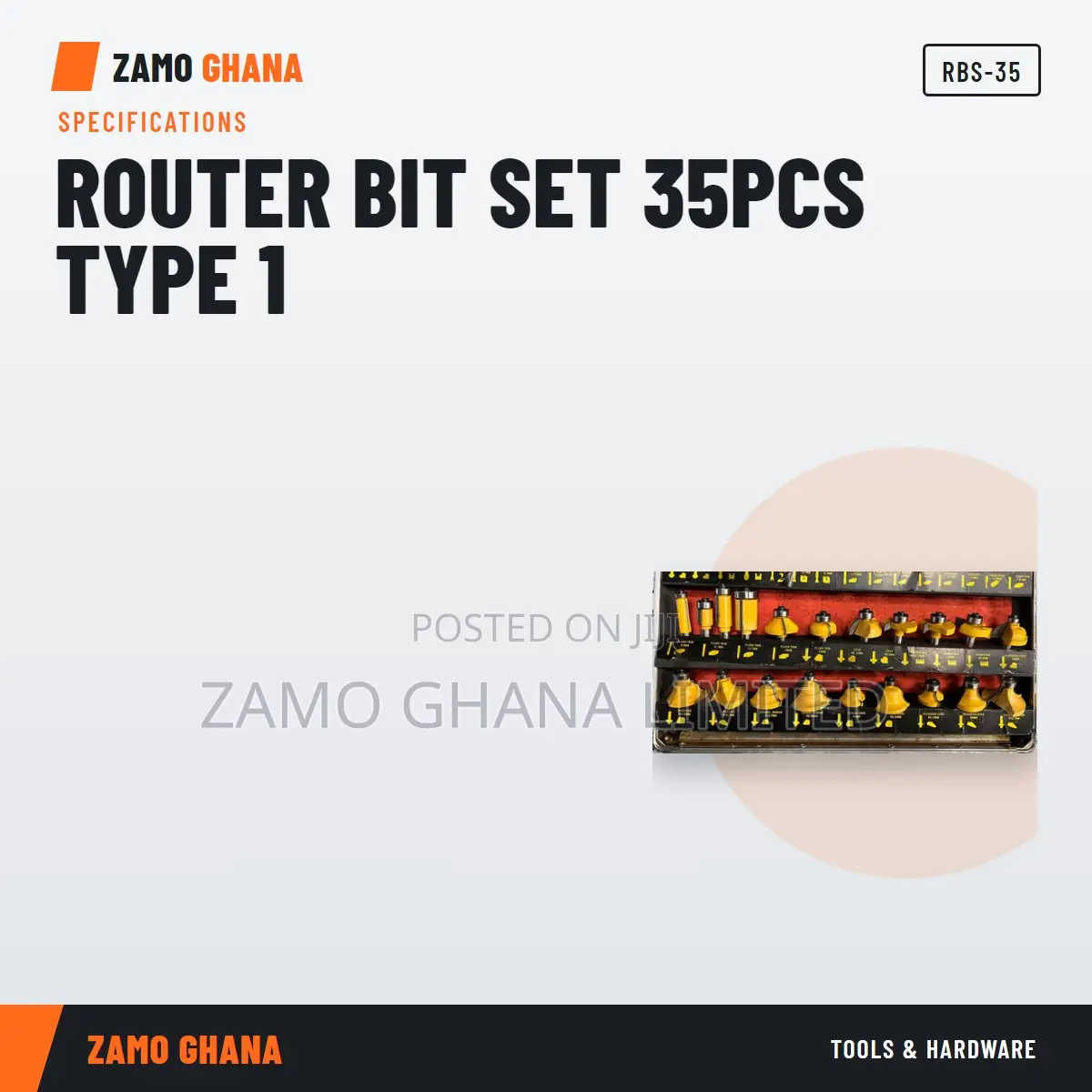 Router Bit Set 35Pcs Type 1 - RBS-35