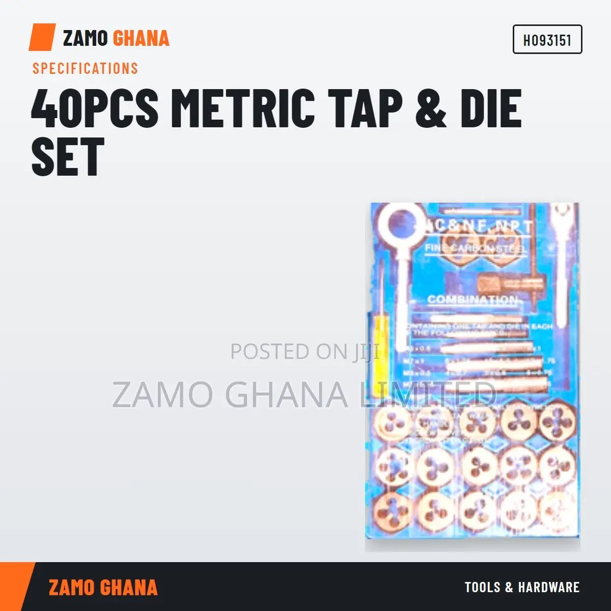 40Pcs Metric Tap & Die Set - H093151