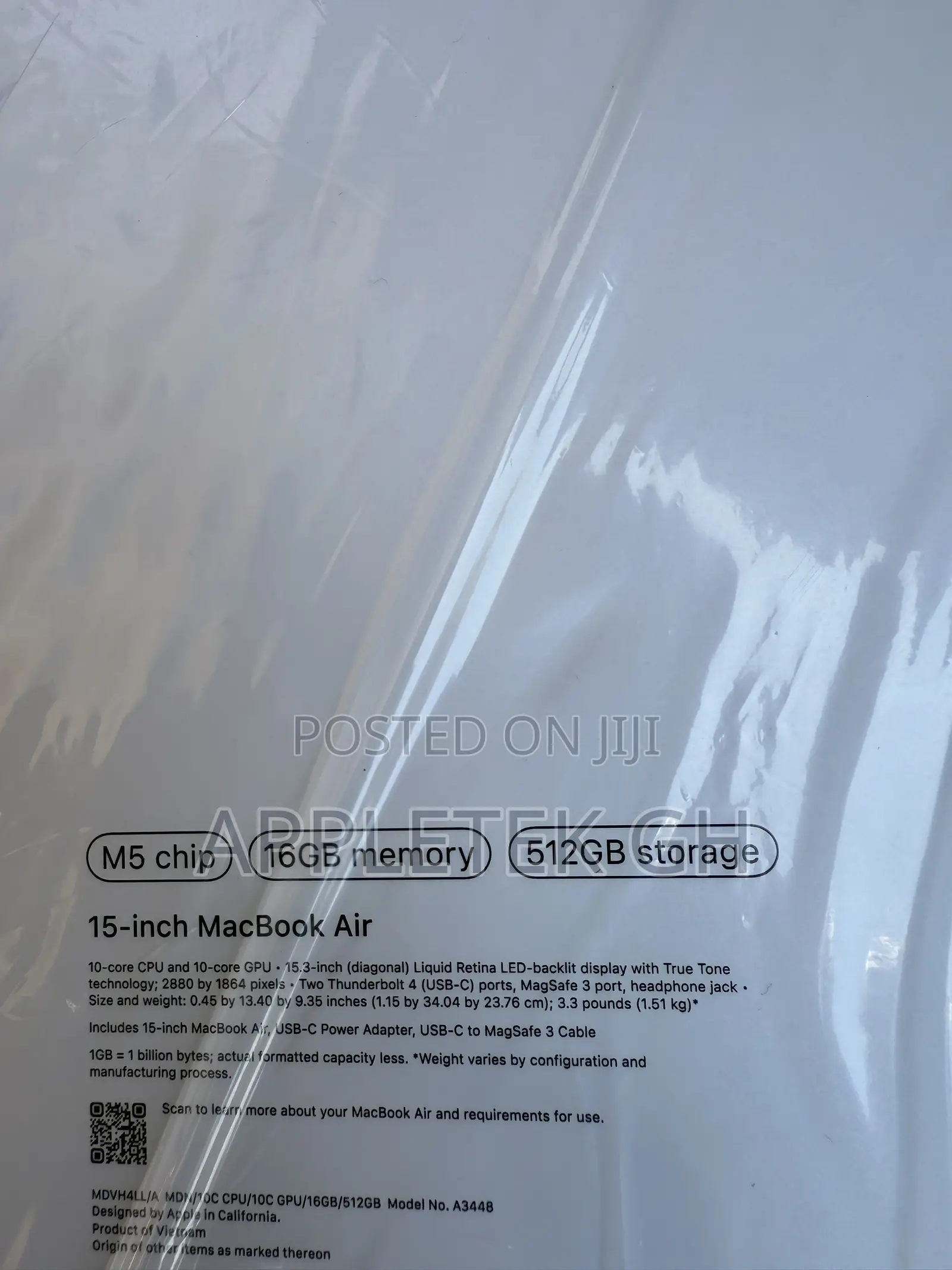 New Laptop Apple MacBook Air 2026 M5 16GB Apple M5 SSD 512GB