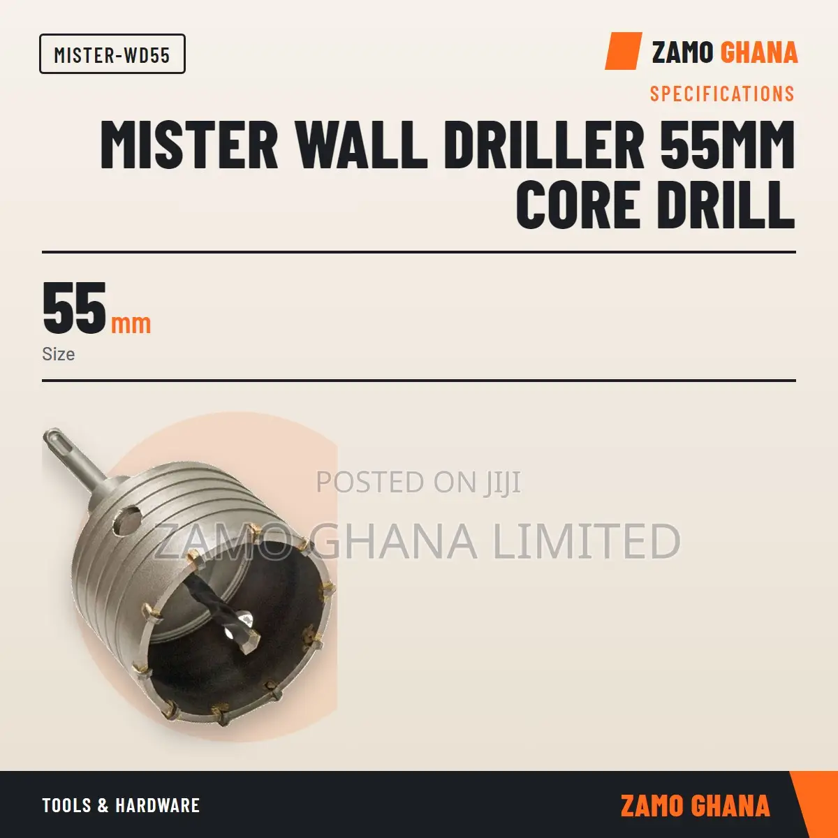 Mister Wall Driller 55Mm Core Drill - MISTER-WD55