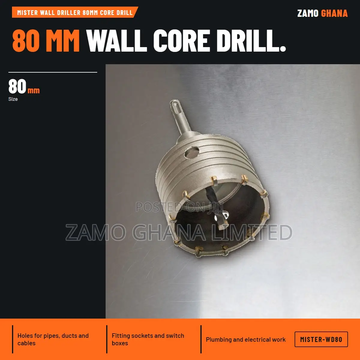 Mister Wall Driller 80Mm Core Drill - MISTER-WD80
