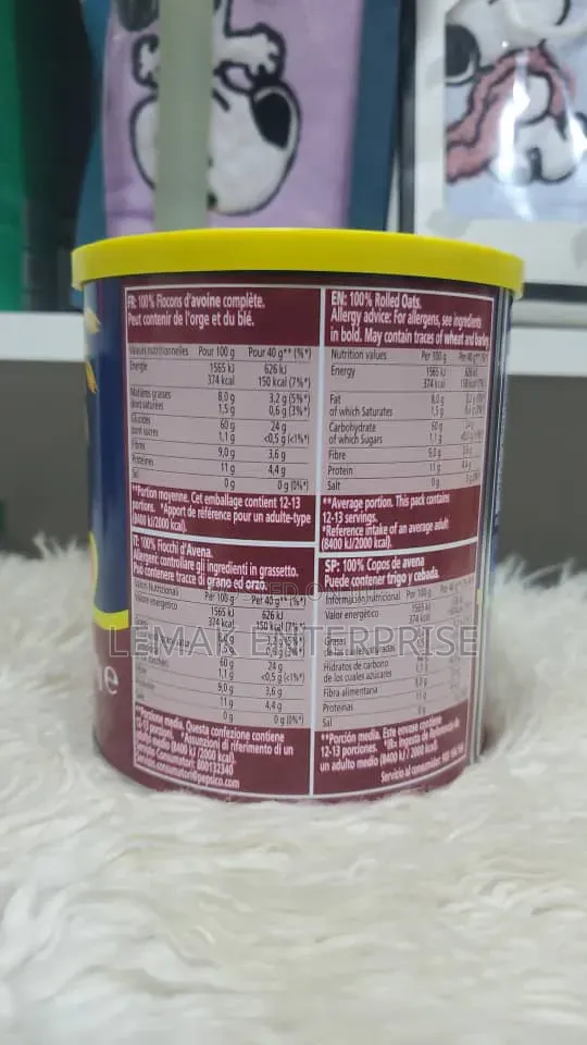 500g Tin of Quaker White Oats