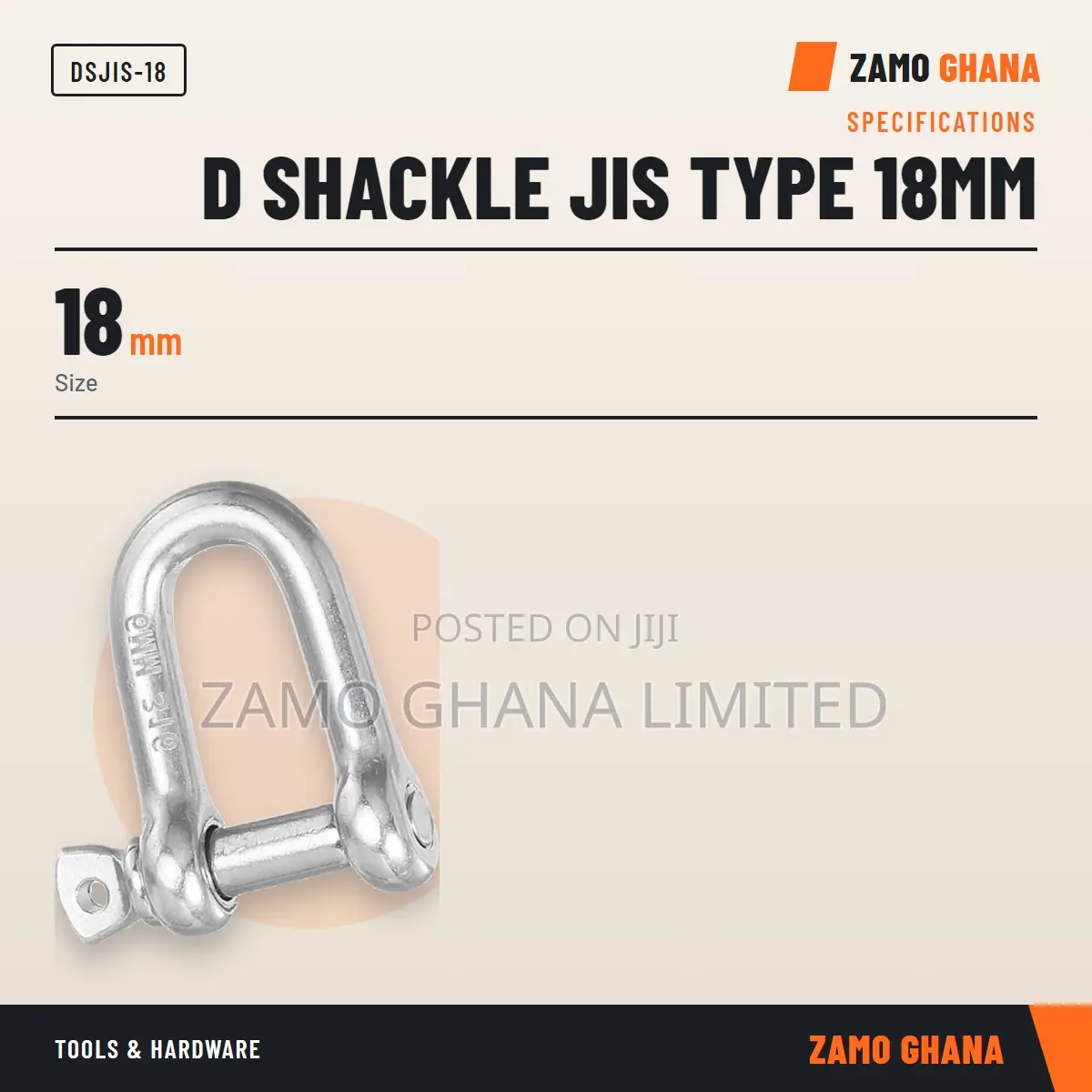 D Shackle Jis Type 18Mm - DSJIS-18