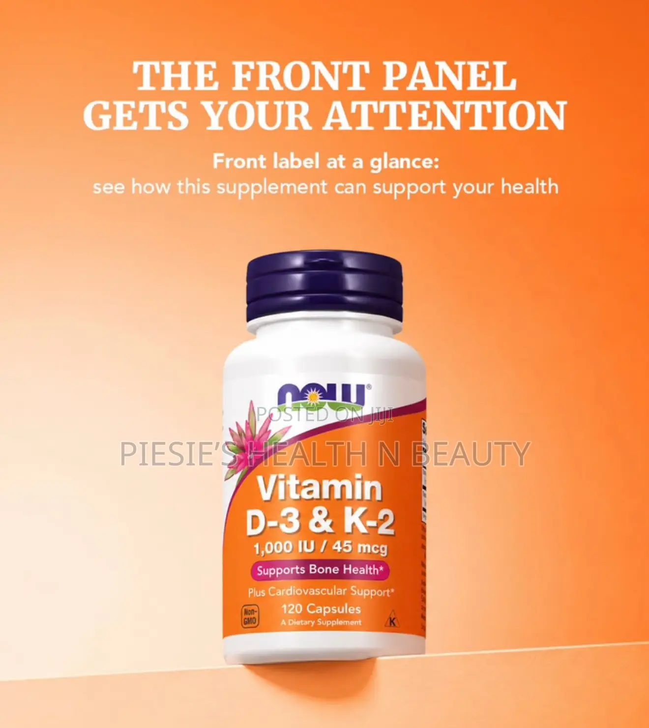 Now Foods, Vitamin D-3 K-2, 1000 Iu/45 McG, 120 Capsules