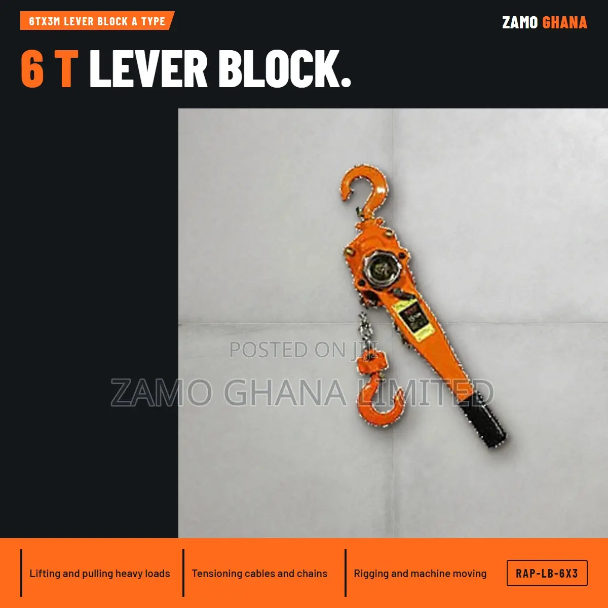 6Tx3M Lever Block a Type - RAP-LB-6X3