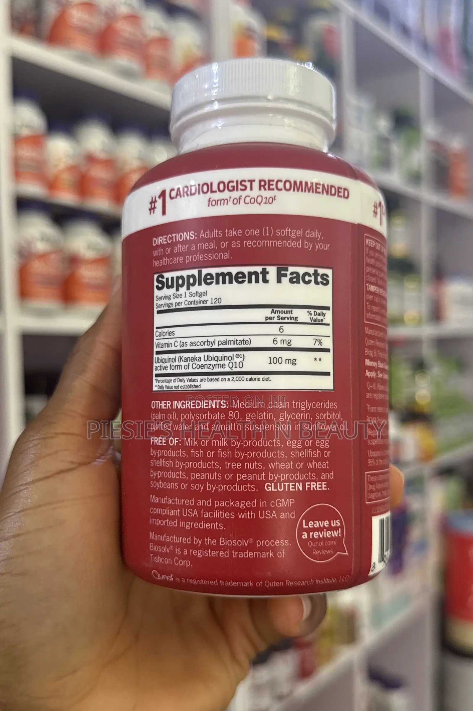 Qunol Mega CoQ10 Ubiquinol 100 Mg., 120 Softgels