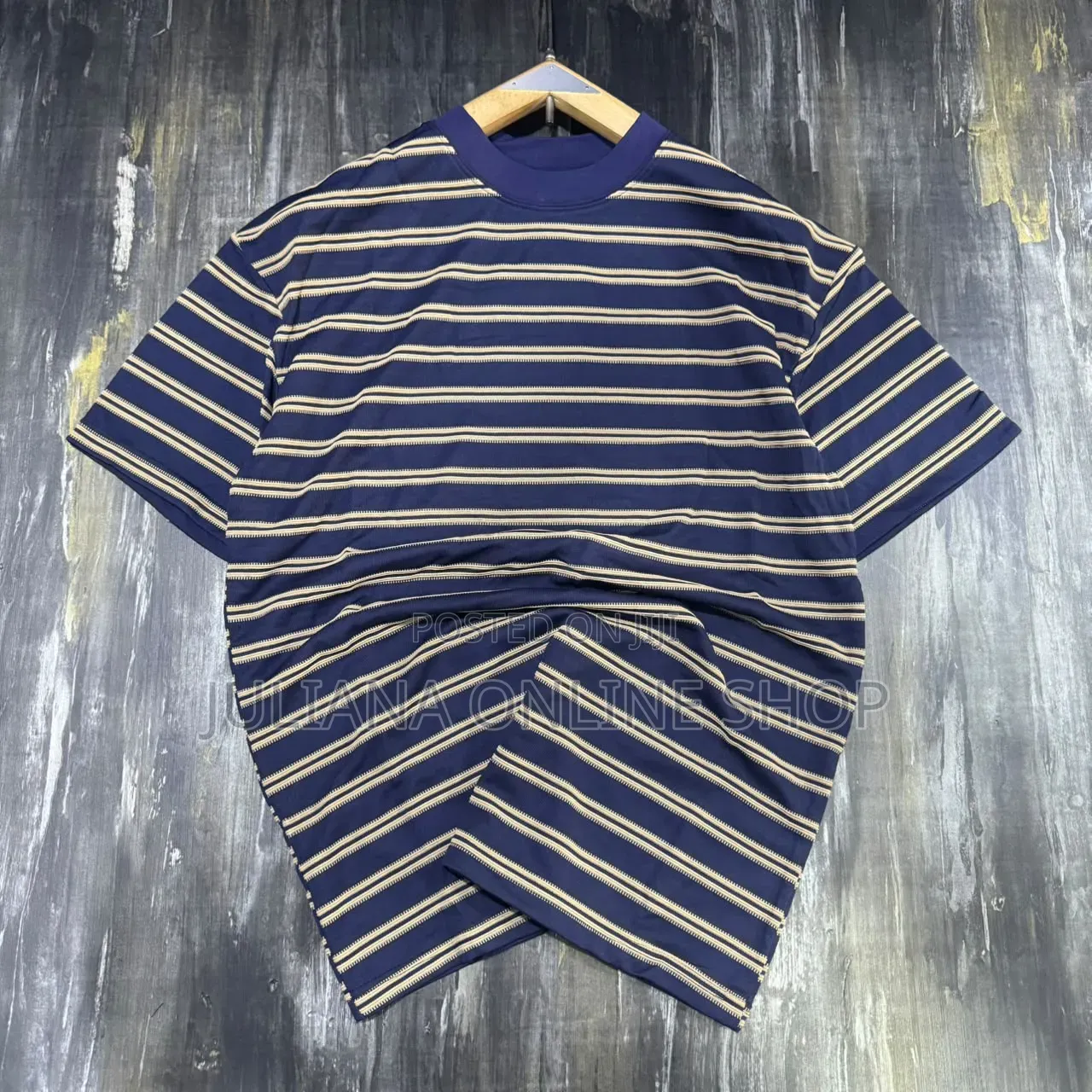 Striped Round Neck T Shirts