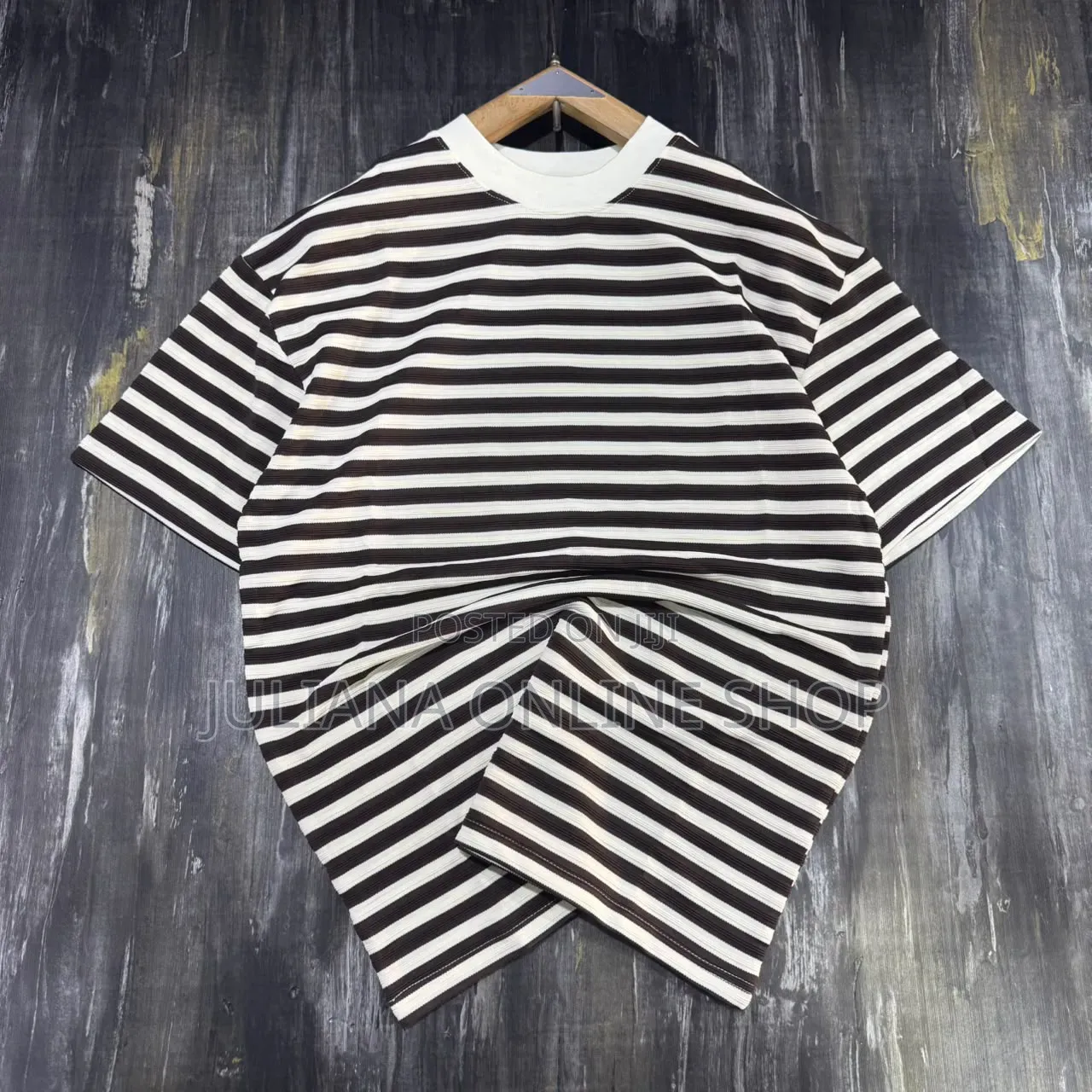 Striped Round Neck T Shirts