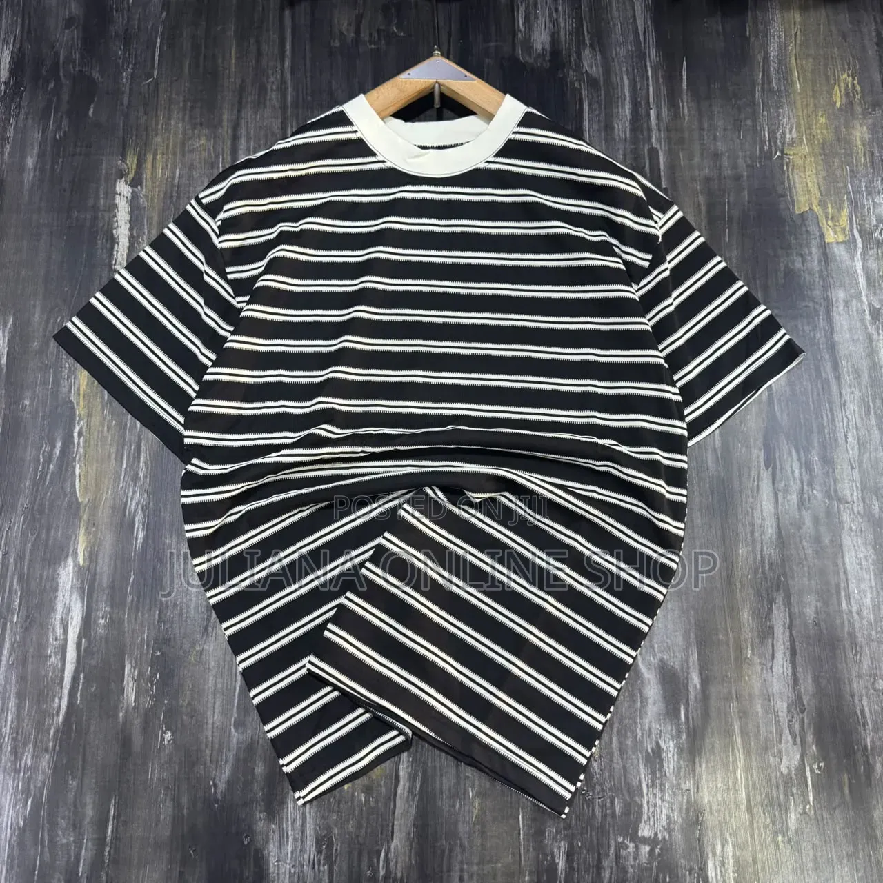 Striped Round Neck T Shirts