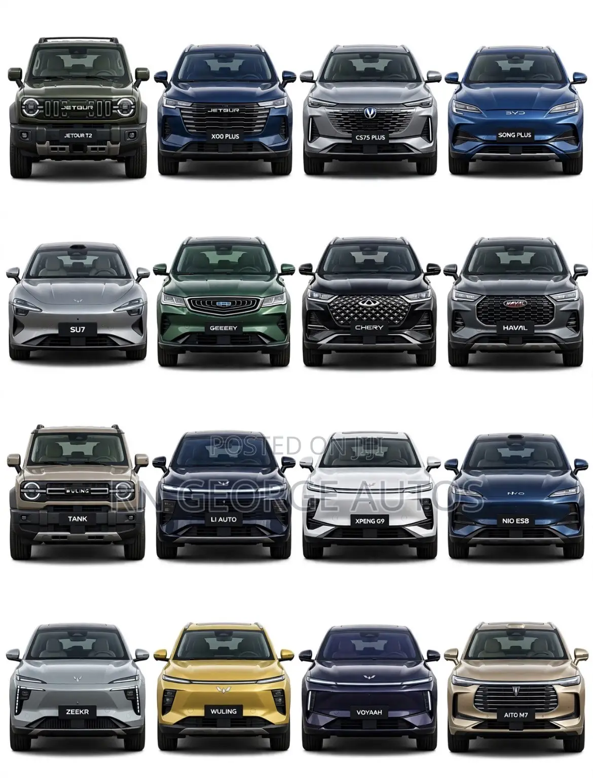 China Cars Spare Parts (Changan, Jetour,BYD, Xiaomi,JMC,Geely,Jac Etc)