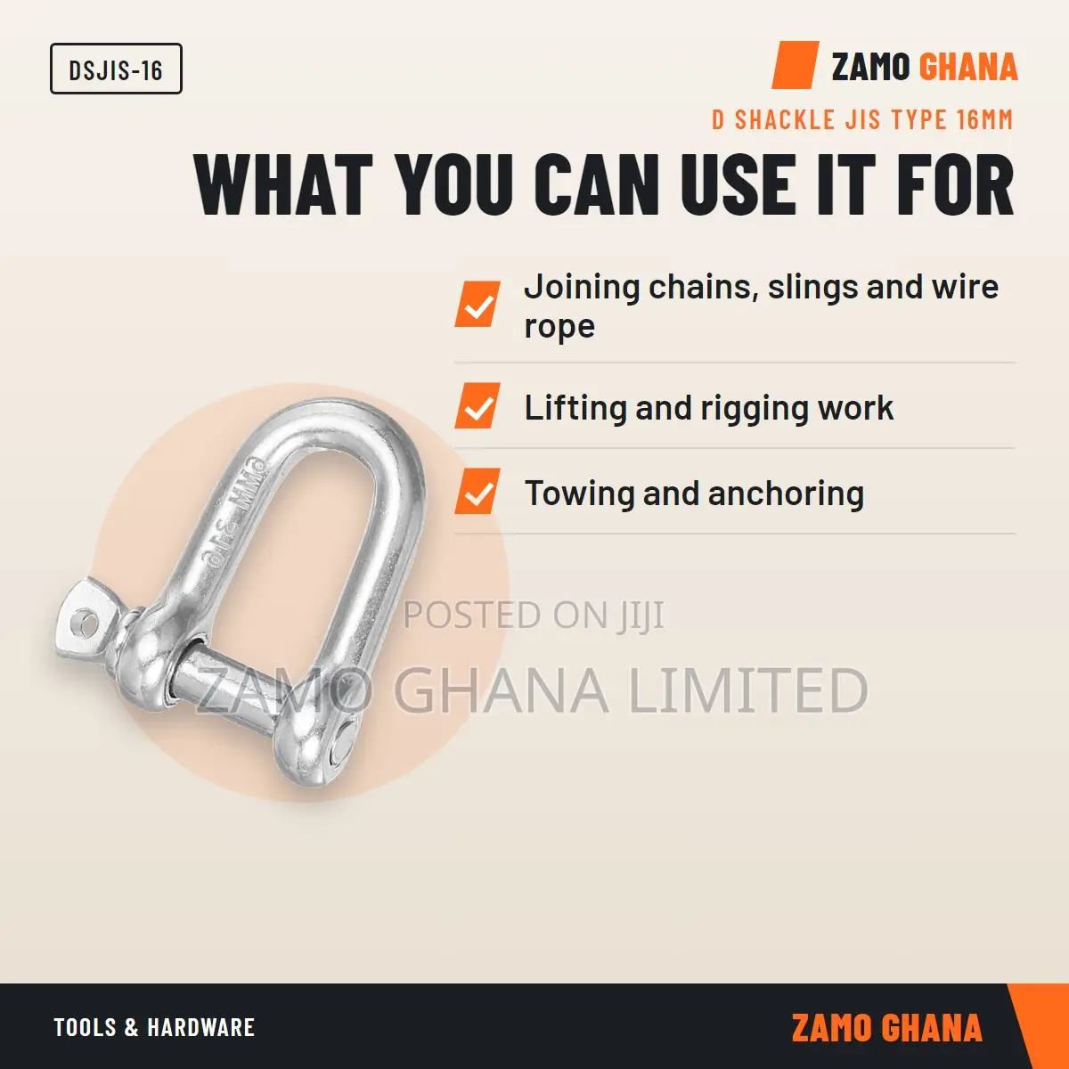 D Shackle Jis Type 16Mm - DSJIS-16