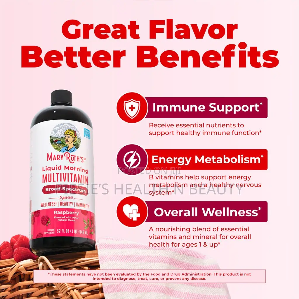MARYRUTH'S Liquid Morning Multivitamin for Women, Men & Kids, 650ml