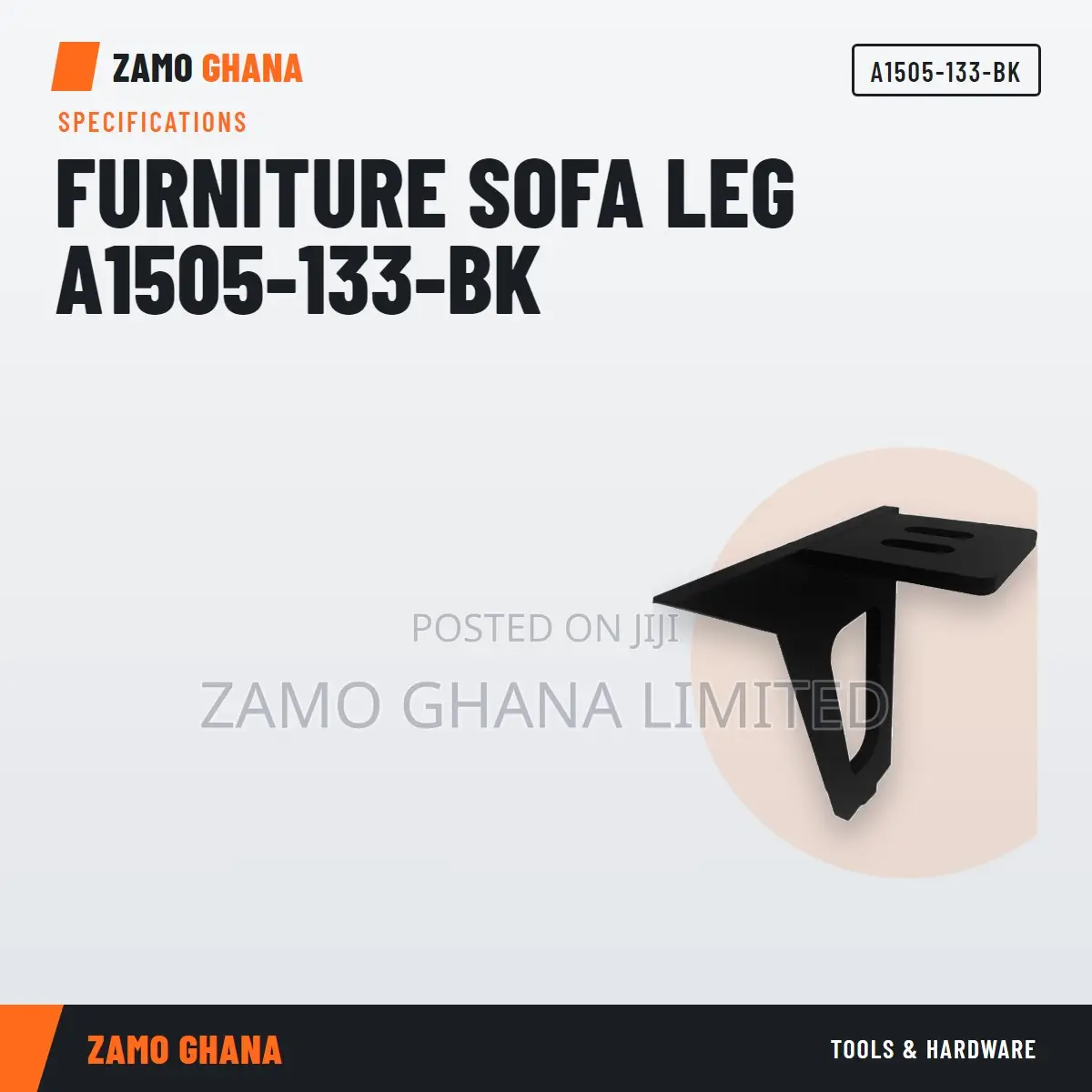 Furniture Sofa Leg A1505-133-Bk - A1505-133-Bk