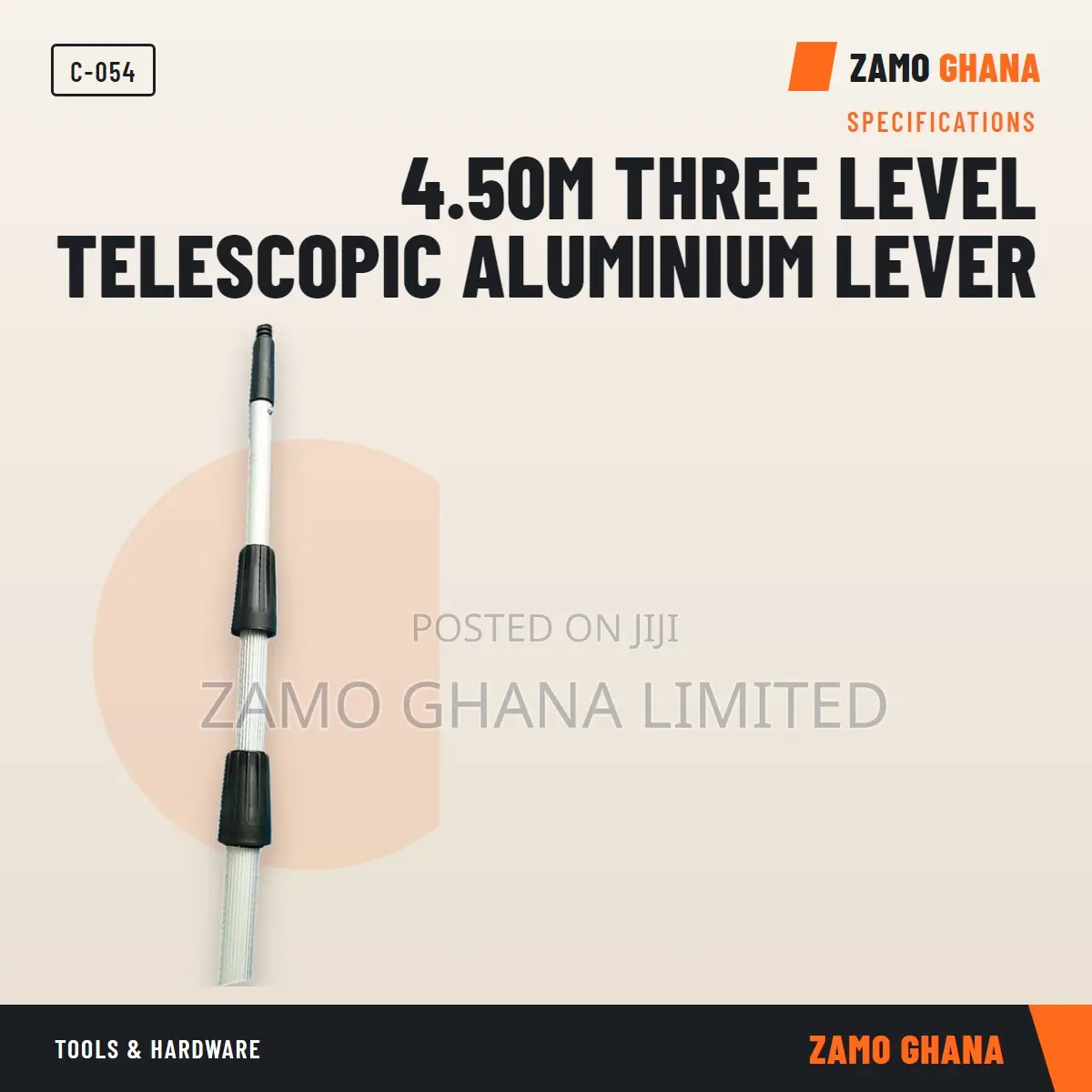 4.50M Three Level Telescopic Aluminium Lever - C-054