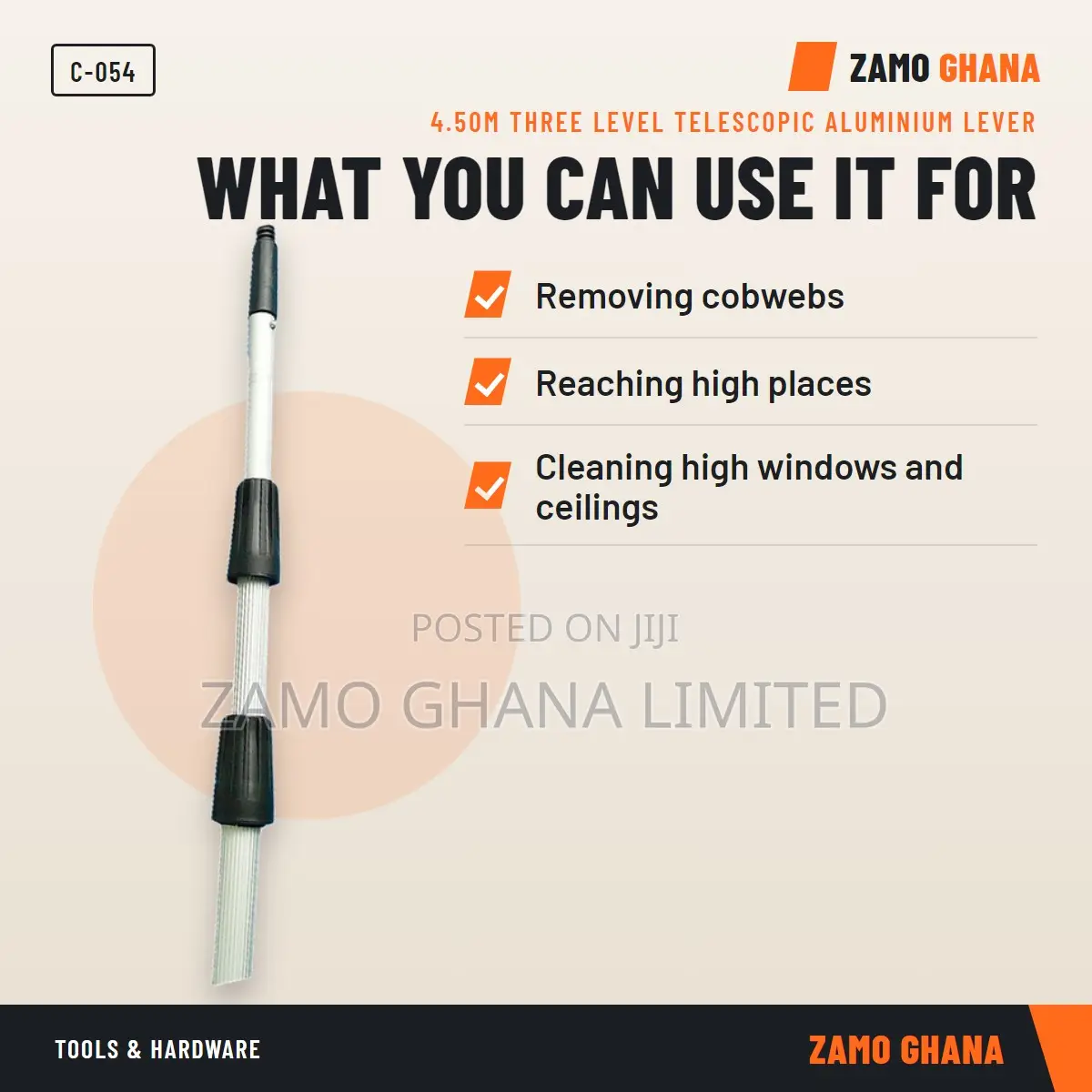 4.50M Three Level Telescopic Aluminium Lever - C-054