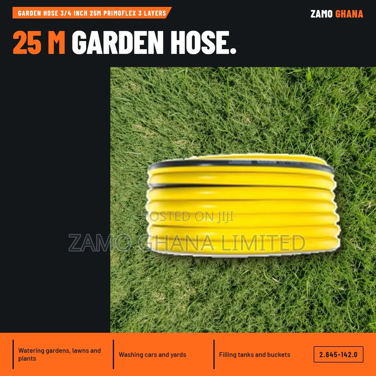 Garden Hose 3/4 Inch 25M Primoflex 3 Layers - 2.645-142.0