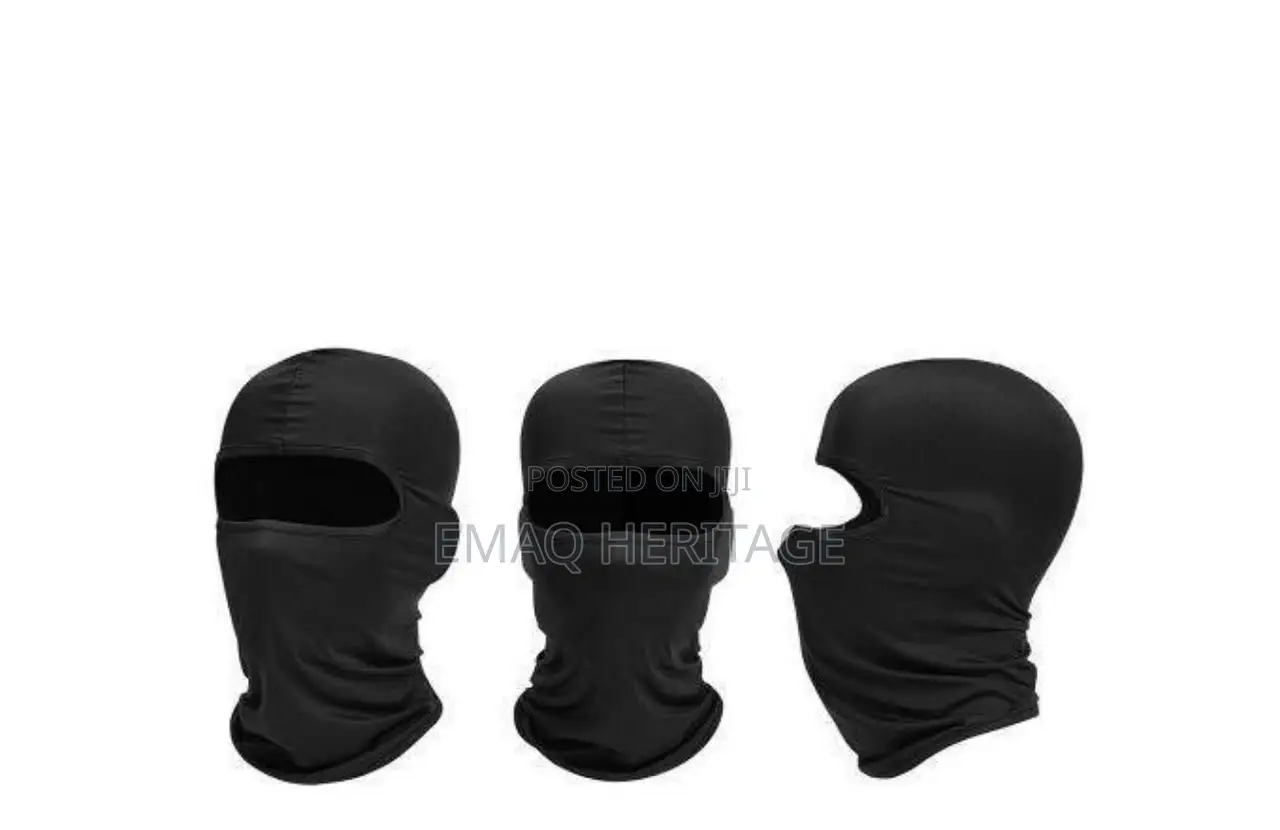 Black Full Face Mask - Motorcycle Face Cover - Unisex Balaclava
