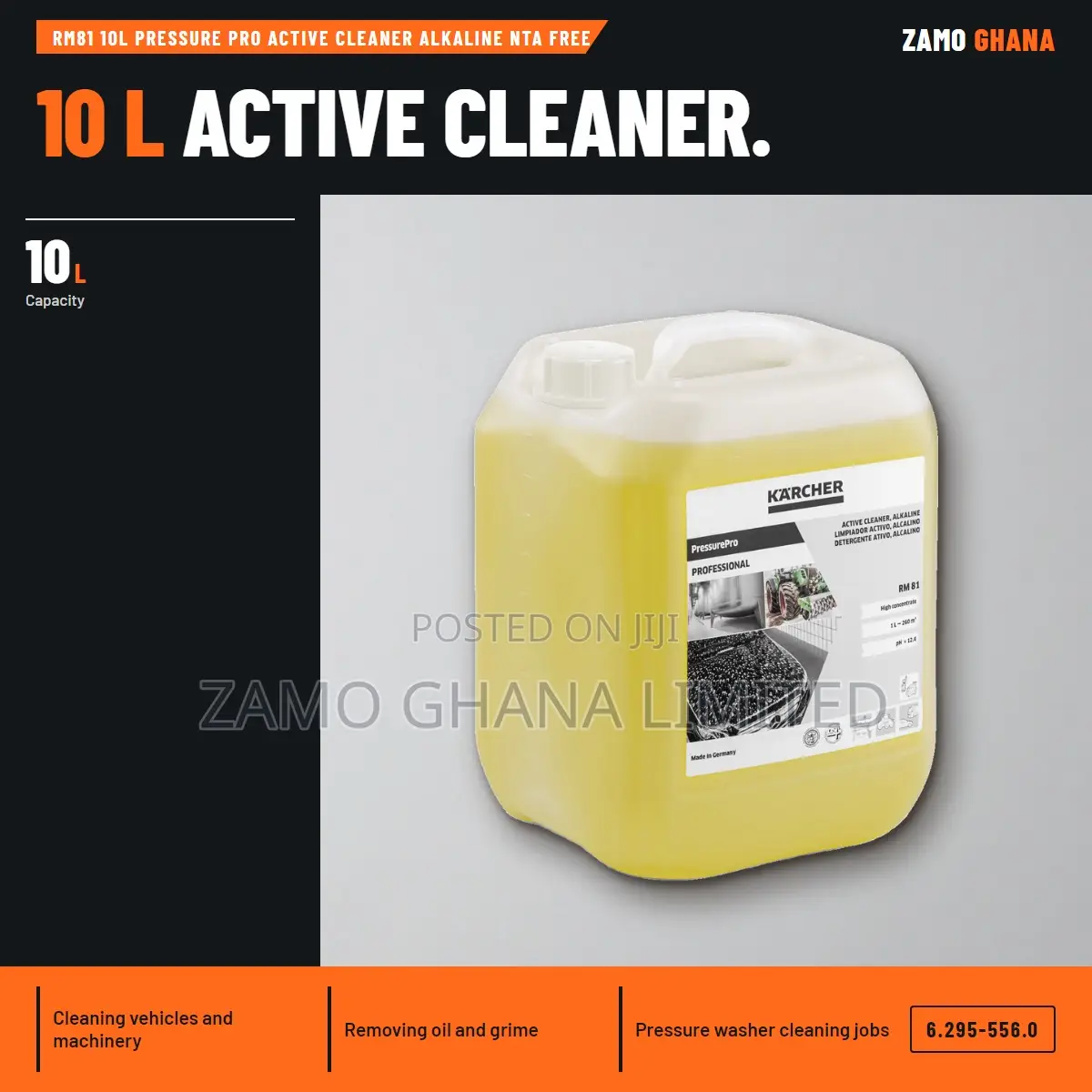 Rm81 10L Pressure Pro Active Cleaner Alkaline Nta Free - 6.295-556.0